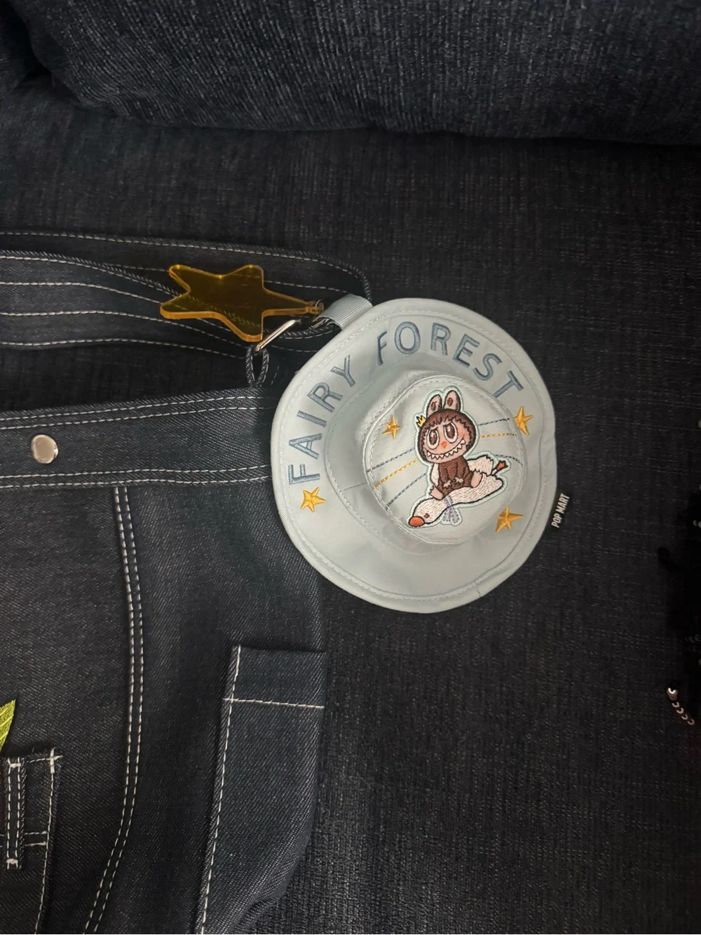 Pop Mart LABUBU - The Monsters Denim Messenger Bag